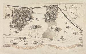 Plan of the Park at Norton Hall, Norton Priory, c.1750-60